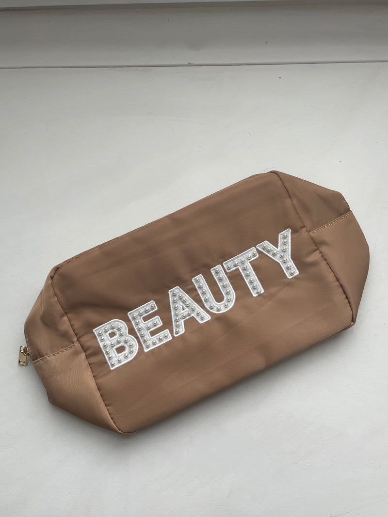 XL Embroidered BEAUTY Bag